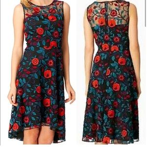 TAHARI Petite Embroidered Dress